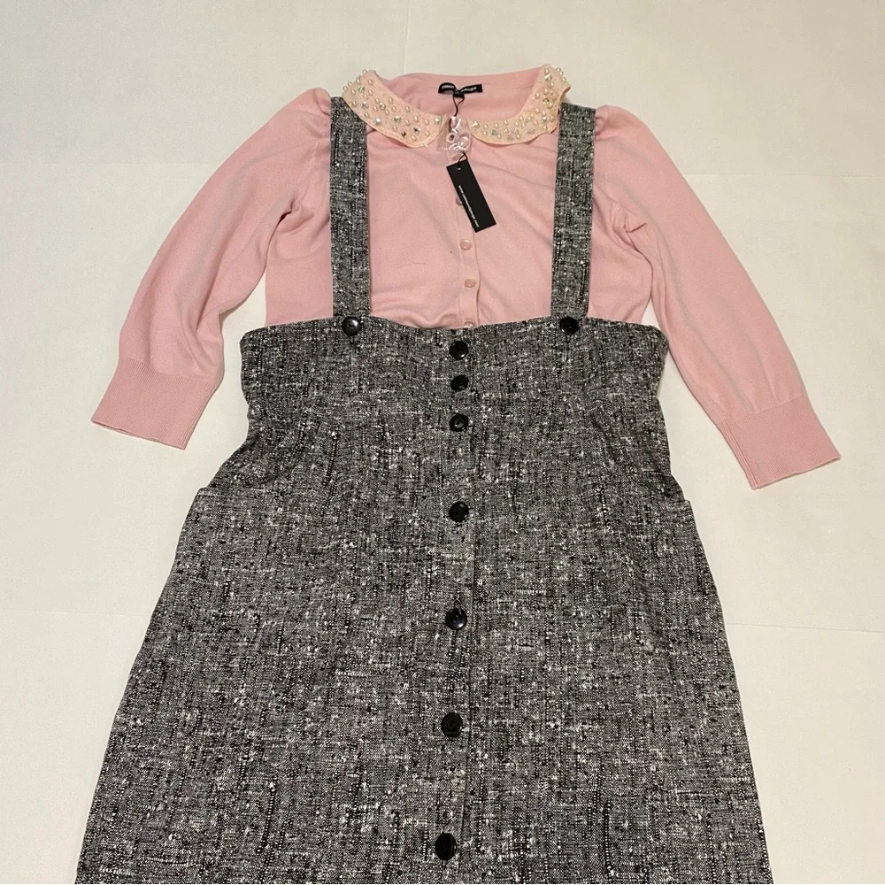 Jackie O! Skirt with suspenders size 13